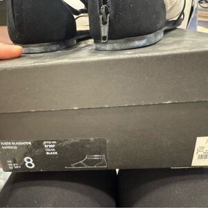 J. Crew Black Suede Gladiator Sandals